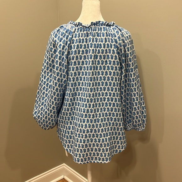 Vineyard Vines Seastitch Print Popover Blouse - Picture 4 of 6